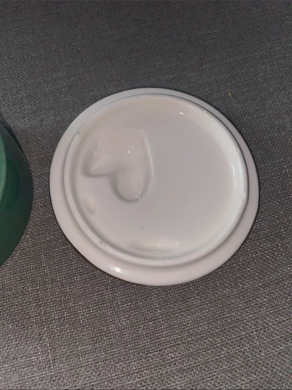 Anthropologie Trinket dish box letter initial C Lips Heart